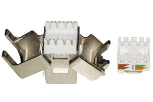 LK6AST-1-H.jpg PRESA RETE KEYSTONE JACK RJ45 CATEGORIA 6A SCHERMATA TOOLESS CONTATTI DORATI 50 MICRON