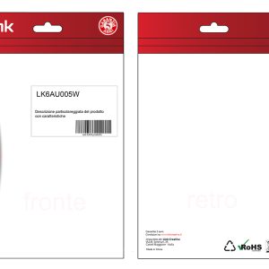 LK6AU005W-5-H.jpg CAVO RETE CATEGORIA 6A NON SCHERMATO UTP AWG24 COLORE BIANCO HALOGENFREE MT 0,5