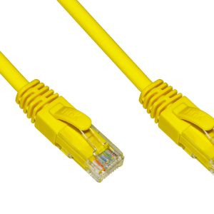 LK6AU005YG.jpg CAVO RETE CATEGORIA 6A NON SCHERMATO UTP AWG24 COLORE GIALLO HALOGENFREE MT 0,5