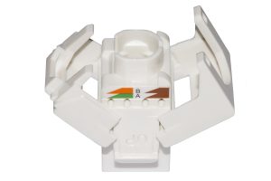 LK6AUTW-2-H.jpg PRESA RETE KEYSTONE JACK RJ45 CATEGORIA 6A UTP TOOLESS COLORE BIANCO 180° CONTATTI DORATI 50 MICRON