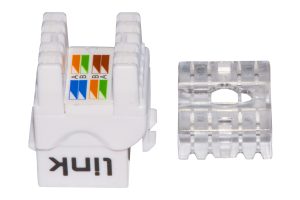 LK6AUW-1-H.jpg PRESA RETE KEYSTONE JACK RJ45 CATEGORIA 6A UTP COLORE BIANCO 180° CONTATTI DORATI 50 MICRON