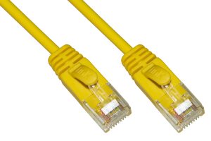LK6U0025YSG.jpg CAVO RETE CATEGORIA 6 NON SCHERMATO UTP COLORE GIALLO HALOGENFREE MT 0,25 SLIM