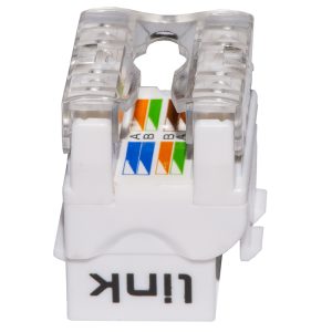LK6UW-2-H.jpg PRESA RETE KEYSTONE JACK RJ45 CATEGORIA 6 UTP COLORE BIANCO 180° CONTATTI DORATI 50 MICRON