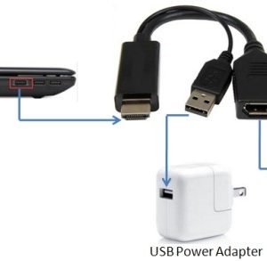 LKADAT202-1-H.jpg ADATTATORE ATTIVO HDMI MASCHIO - DISPLAYPORT 1.2 FEMMINA CON CONNETTORE USB 4K PER PC/NOTEBOOK HDMI® A VIDEO DISPLAYPORT