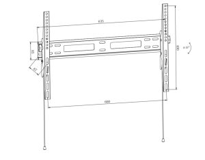 LKBR56-14-H.jpg STAFFA A MURO PER TV FINO A 60 KG, DA 37 A 70" FINO A VESA 400X600 67 MM DISTANZA DAL MURO ORIENTAMENTO ALTO/BASSO 15°