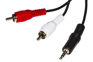 LKC3518-1-H.jpg CAVO STEREO CON 1 CONNETTORE 3,5 MM. - 2 CONNETTORI CINCH (RCA) MASCHIO MT. 1,80