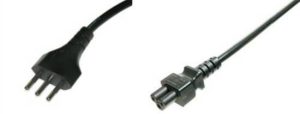 LKC518G.jpg CAVO ALIMENTAZIONE SPINA ITALIANA TRIPOLARE 10A - PRESA COMPAQ TRIPOLARE C5 MT 1.80