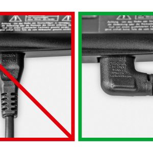 LKC718A-1-H.jpg CAVO ALIMENTAZIONE CON SPINA ITALIANA BIPOLARE - PRESA 8 FORM 90° FEMMINA C7 MT.1.8