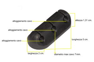 LKCM801-2-H.jpg KIT 2 PEZZI SUPPORTI PER GESTIONE CAVI 3 POSIZIONI NERO