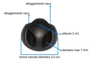 LKCM94916-10-H.jpg KIT 16 PEZZI SUPPORTI ADESIVI PER GESTIONE CAVI COLORE NERO