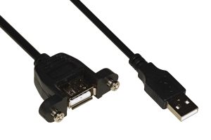 CAVO USB CONNETTORE A MASCHIO/A FEMMINA DA PANNELLO MT. 1