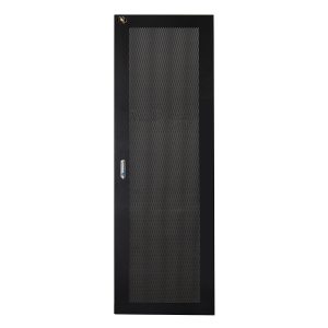 PORTA IN METALLO TRAFORATA NERA PER ARMADI LINK 32U LARGHEZZA 600MM CON SERRATURA