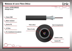 LKFIB12OM3OD-19-H.jpg CAVO FIBRA OTTICA DA ESTERNO DIELETTRICO OM3 ANTIRODITORE 12 FIBRE (AL METRO)