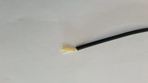 Matassa 2000 mt Cavo fibra ottica 2,8 mm con guaina nera in PVC, filati Kevlar OM2