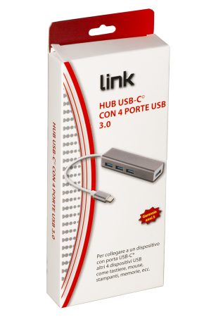 LKHUB307-15-H.jpg HUB USB-C CON 4 PORTE USB 3.0