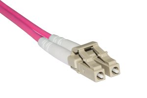 CAVO FIBRA OTTICA LC A LC MULTIMODE DUPLEX OM4 50/125 MT.5