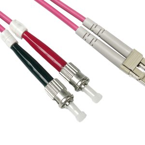 CAVO FIBRA OTTICA LC A ST MULTIMODE DUPLEX OM4 50/125 MT.10