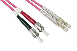 CAVO FIBRA OTTICA LC A ST MULTIMODE DUPLEX OM4 50/125 MT.20