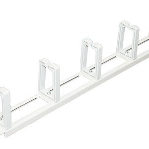 LKORG1UGPG.jpg LISTELLO GUIDACAVI FORATO PER ARMADI 19" (1 UNITA') GRIGIO CHIARO CON 5 GANCI