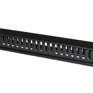LKORG1ULG.jpg PANNELLO PASSACAVI 1 UNITA' A GABBIA PER RACK 19" CON COPERCHIO SCORREVOLE 25 SLOT COLORE NERO