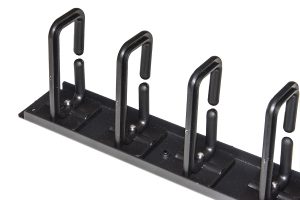 COPPIA PASSACAVI VERTICALI 1U CM ALTEZZA 86,5 NERO
