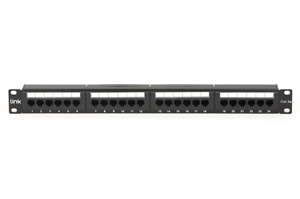 PANNELLO PATCH 19" NON SCHERMATO UTP 24 PORTE 8 POLI RJ45 PER RETI CATEGORIA 5E