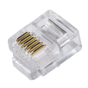 CONFEZIONE 100 PLUG TELEFONICI 6 CONDUTTORI 6 POSIZIONI 6P6C RJ12