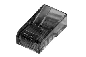 LKPL85N-1-H.jpg CONFEZIONE 100 CONNETTORI 8 POLI CAT 5E UTP NON SCHERMATO RJ45 NERO PER CAVO FLESSIBILE