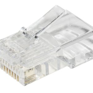 CONFEZIONE 100 CONNETTORI 8 POLI CAT 5E UTP NON SCHERMATO RJ45 PER CAVO SOLIDO