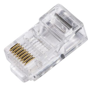 CONFEZIONE 100 CONNETTORI 8 POLI CAT 5E UTP NON SCHERMATO RJ45 PER CAVO FLESSIBILE