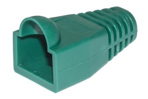 CONFEZIONE 100 COPRICONNETTORI 6MM PER PLUG RJ45 8 POLI CAVO CAT 5E- 6 VERDE