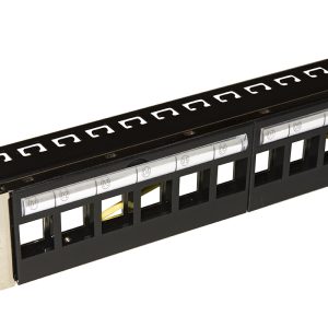 LKPV24SS-1-H.jpg PANNELLO PATCH VUOTO IN METALLO CON BARRA SUPPORTO POSTERIORE PER CONNETTORI SCHERMATI CON PRESA A TERRA VITI INCLUSE