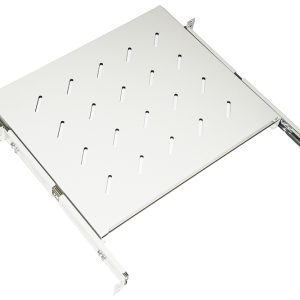 LKRIP350EG-1-H.jpg RIPIANO UNIVERSALE PER ARMADIO RACK19" ESTRAIBILE SU BINARI TELESCOPICI 1 UNITA' GRIGIO 350MM.
