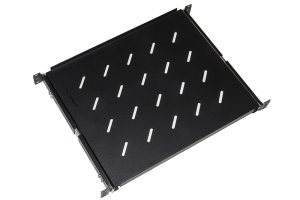 LKRIP350EN-1-H.jpg RIPIANO UNIVERSALE PER ARMADIO RACK 19" ESTRAIBILE SU BINARI TELESCOPICI 1 UNITA' NERO 350MM.