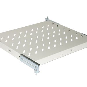 RIPIANO UNIVERSALE PER ARMADIO RACK 19" ALLUNGABILE 370-450 MM CON 4 AGGANCI GRIGIO