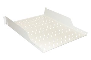RIPIANO PER ARMADIO 19" 2 UNITA' PROFONDITA' 550 MM. (UNIVERSALE) 2 ATTACCHI (FRONTALI) COLORE GRIGIO