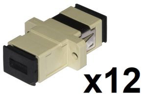 LKSCS212G.jpg CONFEZIONE 12 ADATTATORI FIBRA OTTICA SC/SC MULTIMODE SIMPLEX OM2 UPC