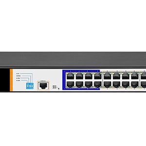 LKSW24L2G.jpg SWITCH DI RETE 24 PORTE GIGABIT POE 300 WATT + 2 PORTE SFP E UNA PORTA CONSOLE RJ45 LAYER 2