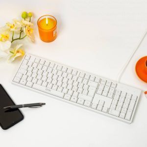 TASTIERA ITALIANA 105 TASTI COLORE BIANCO CONNETTORE USB
