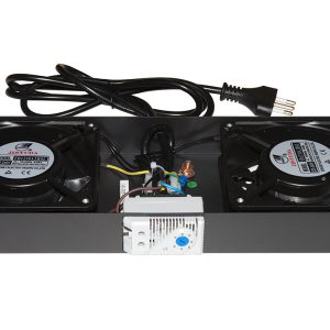 LKVENT2-1-H.jpg MODULO 2 VENTOLE CON TERMOSTATO PER ARMADI RACK A MURO LINK COLORE NERO