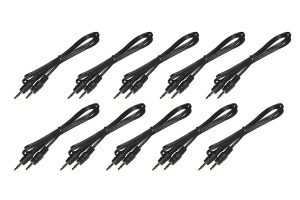 CONFEZIONE 10 CAVI AUDIO CONNETTORI JACK 3,5MM 3 POLI MT 1 COLORE NERO