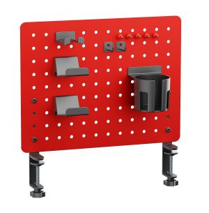 PEGWTR.jpg Pannello modulare bucato in metallo per tavolo o per muro rosso 420x99x477mm