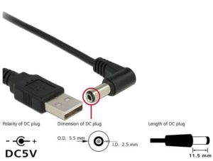 R10122-1-H.jpg CAVO DI ALIMENTAZIONE USB DC 5,5 X 2,50MM 90° 1,5 MT