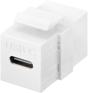 Connettore Keystone USB-C 3.2 Gen 2 (10 Gbit/s) bianco femmina-femmina