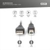 DIGITUS Cavo di collegamento USB 2.0 mt 1,8 colore nero