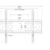 Supporto montor a muro per schermi 40-75" fino a 80 Kg