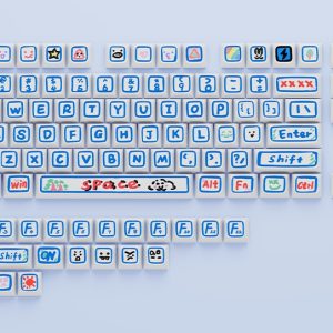 Set di 129 tasti Hand Painted Blue PBT XDA