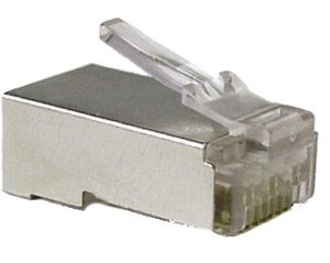 Connettori Alantik RJ45 CAT6 FTP metallo dorato 10 pezzi