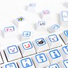 Set di 129 tasti Hand Painted Blue PBT XDA