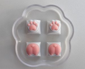 Set 4 tasti 3D keycaps zampa di gatto
